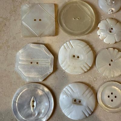 Vintage Mother-of-Pearl Buttons – Assorted Shapes & Sizes