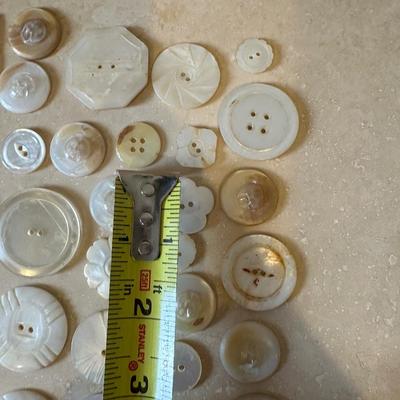 Vintage Mother-of-Pearl Buttons – Assorted Shapes & Sizes