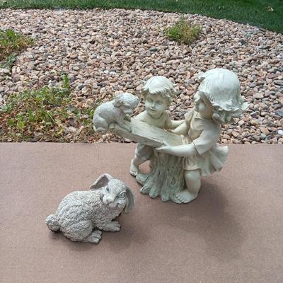 2 RESIN YARD ARTS