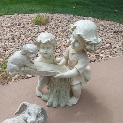 2 RESIN YARD ARTS