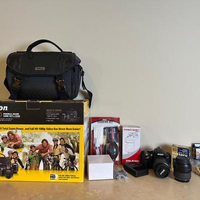 Nikon D3200 DSLR Camera Bundle with 2 Lenses, Case, Tripod & Accessories