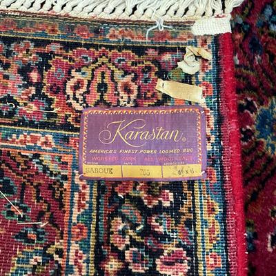 982 Vintage Karastan Sarouk Oriental Rug with Fringe