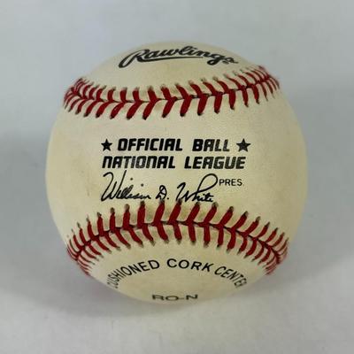 Lot 9: Richie Ashburn Signed Baseball – Phillies HOF Legend – Rare MLB Autograph
