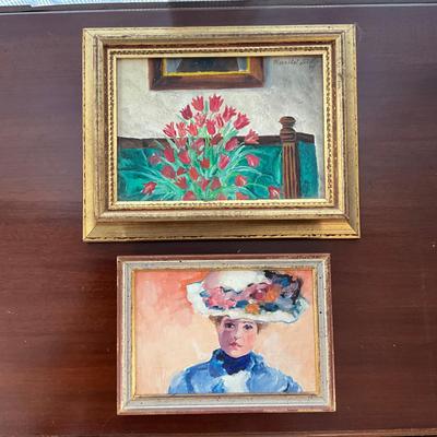 996 Two Original Oil On Board Paintings