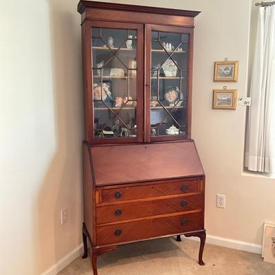 998 Chinese Chippendale Secretary Desk