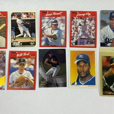 Lot 18: Vintage Baseball Card Lot – Bo Jackson, Paul Molitor, Will Clark, Jose Canseco & More | 80s–90s Stars & Inserts