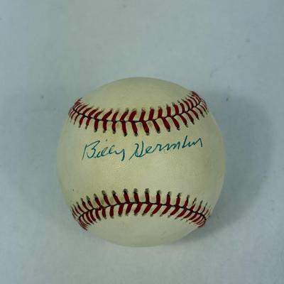 Lot 21: Vintage Billy Herman Autographed Baseball – Baseball Hall of Famer Memorabilia