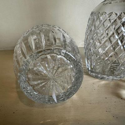 Pair of Heavy Glass Decanters