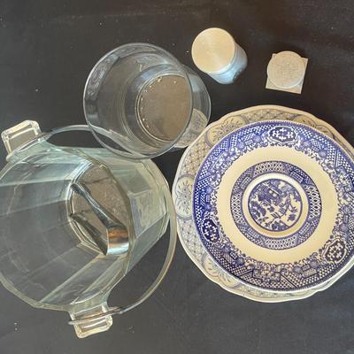 Dishes and Ice Bucket