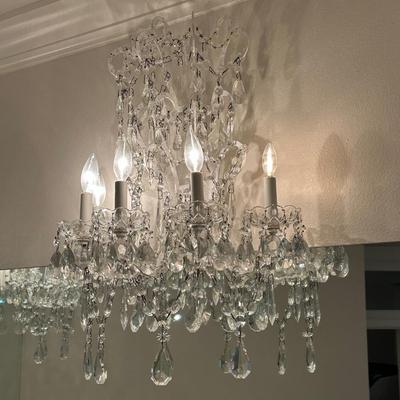 Pair of Restoration Hardware Crystal Wall Sconces