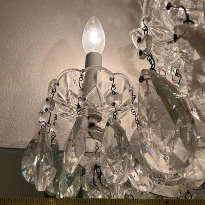 Pair of Restoration Hardware Crystal Wall Sconces
