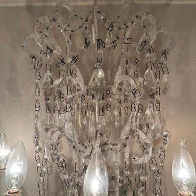 Pair of Restoration Hardware Crystal Wall Sconces