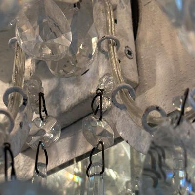 Pair of Restoration Hardware Crystal Wall Sconces