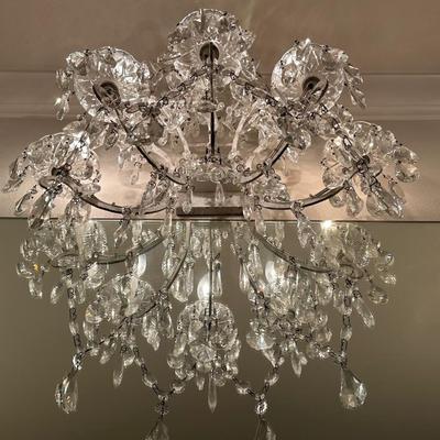 Pair of Restoration Hardware Crystal Wall Sconces