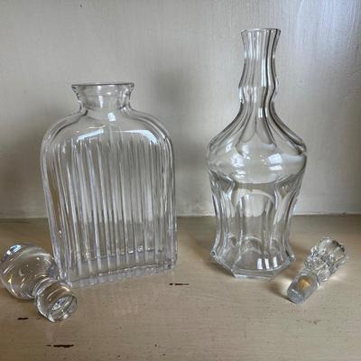 Pair of Glass Decanters