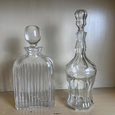 Pair of Glass Decanters
