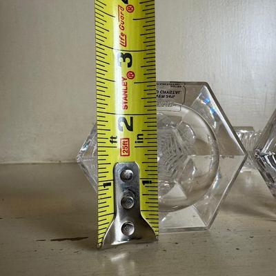 Austrian Crystal Spiral or Twist Candlesticks - set of 2