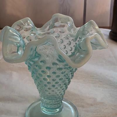 Lot if 4 blue hobnail