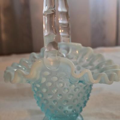 Lot if 4 blue hobnail