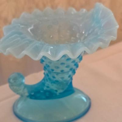 Lot of 3 blue hobnail