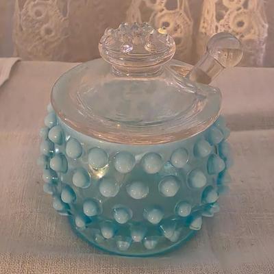 Blue hobnail 4 pieces