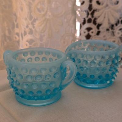 Blue hobnail 4 pieces