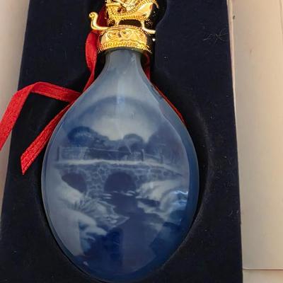 Bing & Grondahl Copenhagen porcelain teardrop ornaments
