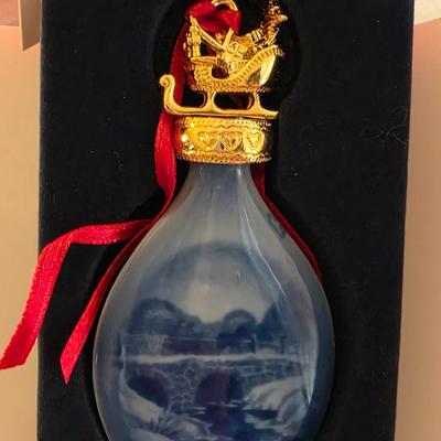 Bing & Grondahl Copenhagen porcelain teardrop ornaments