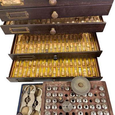 Jewelry Antiques - Watchmakers supplies w/ boxes, crystals, springs tools Amazing collection