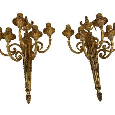 Antique gilt sconces