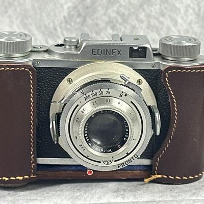 Lot 14: Vintage Edinex Camera with Case