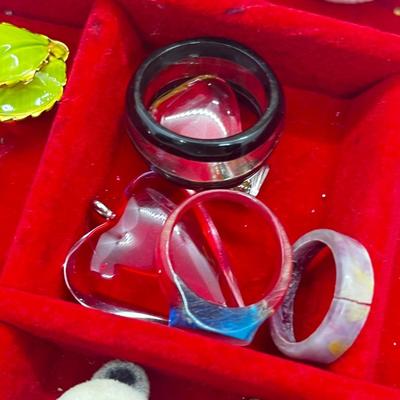 Lot 83: Jewelry Box LOADED with Vintage Costume Jewelry! Necklaces, Pins, Earrings and More!