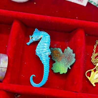 Lot 83: Jewelry Box LOADED with Vintage Costume Jewelry! Necklaces, Pins, Earrings and More!