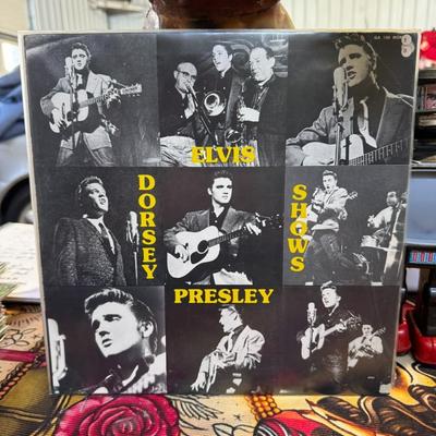 Sale Photo Thumbnail #123: "Elvis Presley - Dorsey Shows", an LP that captures Elvis Presley's performances on the Dorsey Brothers' "Stage Show" in 1956. 
Here's more information about this album:
Content: The album features recordings of Elvis Presley's early television performanc