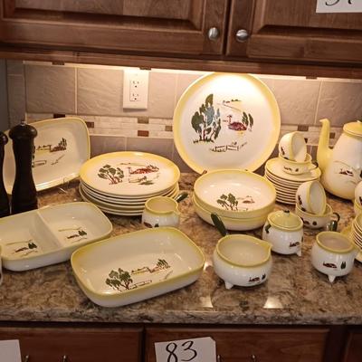 HUGE SET OF POTTERY DINNERWARE