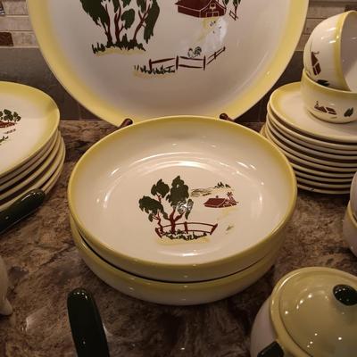 HUGE SET OF POTTERY DINNERWARE