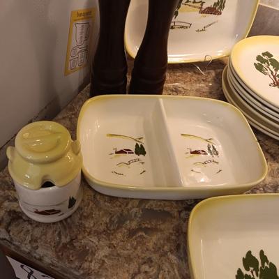HUGE SET OF POTTERY DINNERWARE