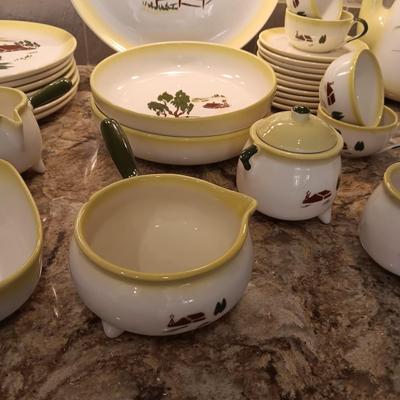 HUGE SET OF POTTERY DINNERWARE