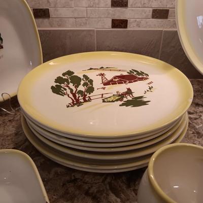 HUGE SET OF POTTERY DINNERWARE