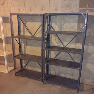 2 METAL STORAGE SHELVES