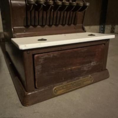 VINTAGE MANUAL NATIONAL CASH REGISTER WITH A KEY