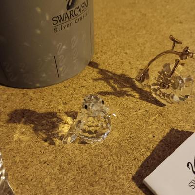 3 MINIATURE SWAROVSKI CRYSTAL FIGURINES