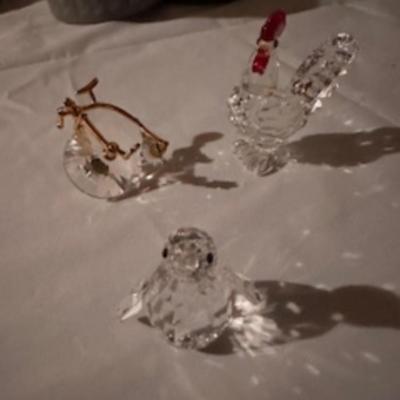 3 MINIATURE SWAROVSKI CRYSTAL FIGURINES