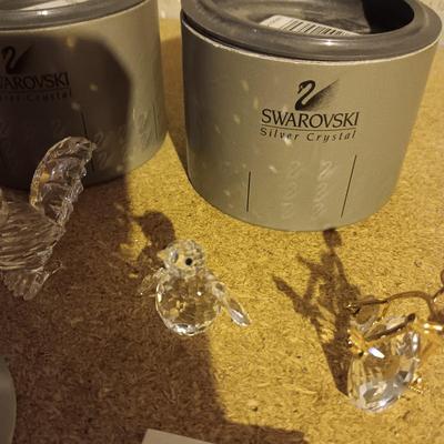 3 MINIATURE SWAROVSKI CRYSTAL FIGURINES