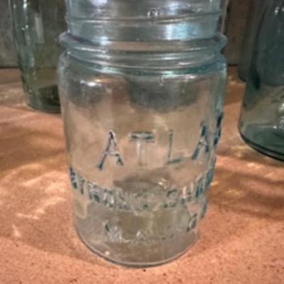 VINTAGE PINT AND QUART CANNING JARS