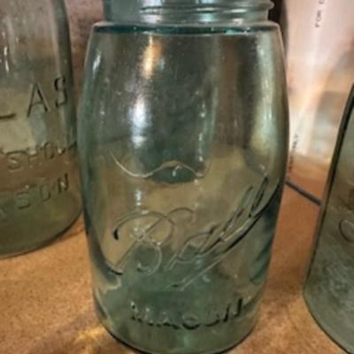 VINTAGE PINT AND QUART CANNING JARS