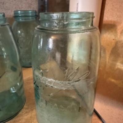VINTAGE PINT AND QUART CANNING JARS