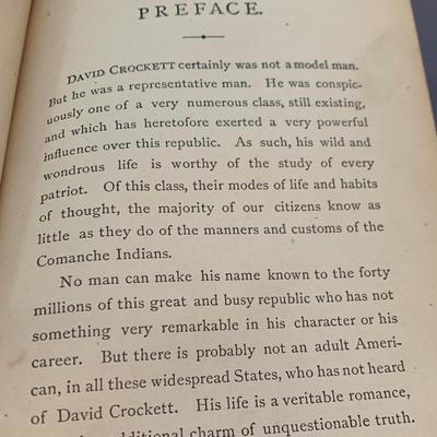 1874 Davey Crockett Illustrated Hardback
