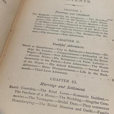 1874 Davey Crockett Illustrated Hardback