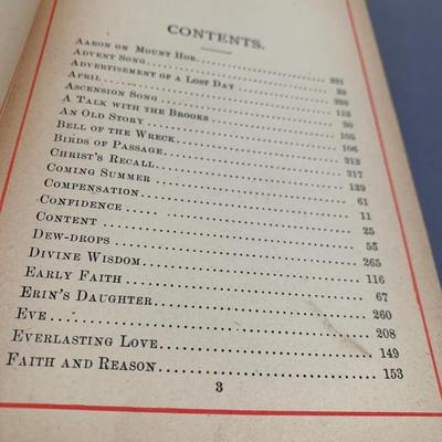 Religious Poems by Havergal & Sigourney Antique Hardback